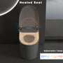 Tankless Black Panel Smart Toilet with Auto Flush, Heated Seat & Bidet Functions