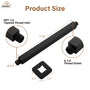 7.87"/11.81" Square Ceiling-Mounted Shower Arm with Flange Cover