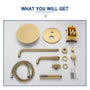 10" Wall Mount Dual Shower Head Rain Shower System with Tub Spout