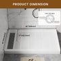 48x36” SMC Solid White Shower Base with Non-Slip Surface, CUPC Certified
