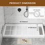 60"x32" White Solid Surface Single Threshold Alcove Shower Pan Base