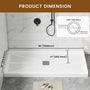 Rectangle Solid Surface White Shower Pan Base with Center Drain