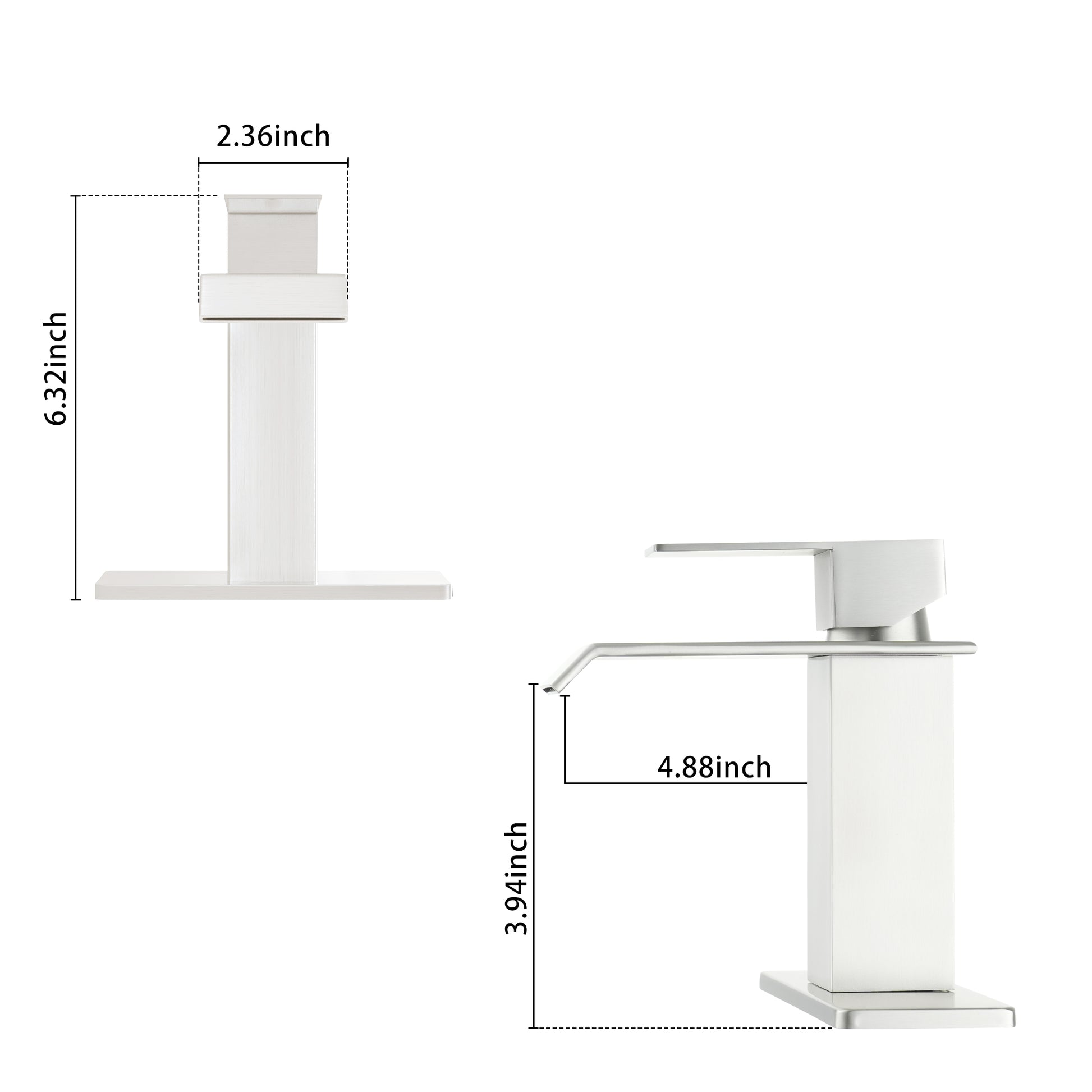 Waterfall Spout Bathroom Faucet,Single Handle Bathroom Vanity Sink Faucet