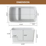 47" Compact Solid Surface Freestanding Bathtub with Mini-Seat Design