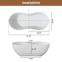 67" Solid Surface Freestanding Soaking Bathtub with Unique Peanut Shape