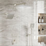 12-inch Dual Shower System with 4-Function Handheld Shower