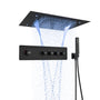 31.4" x 23.6" 4-Function Ceiling-Mounted Thermostatic Shower System with LED Lights