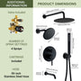 10-inch 4-Function Wall-Mounted Dual Shower System with Tub Filler