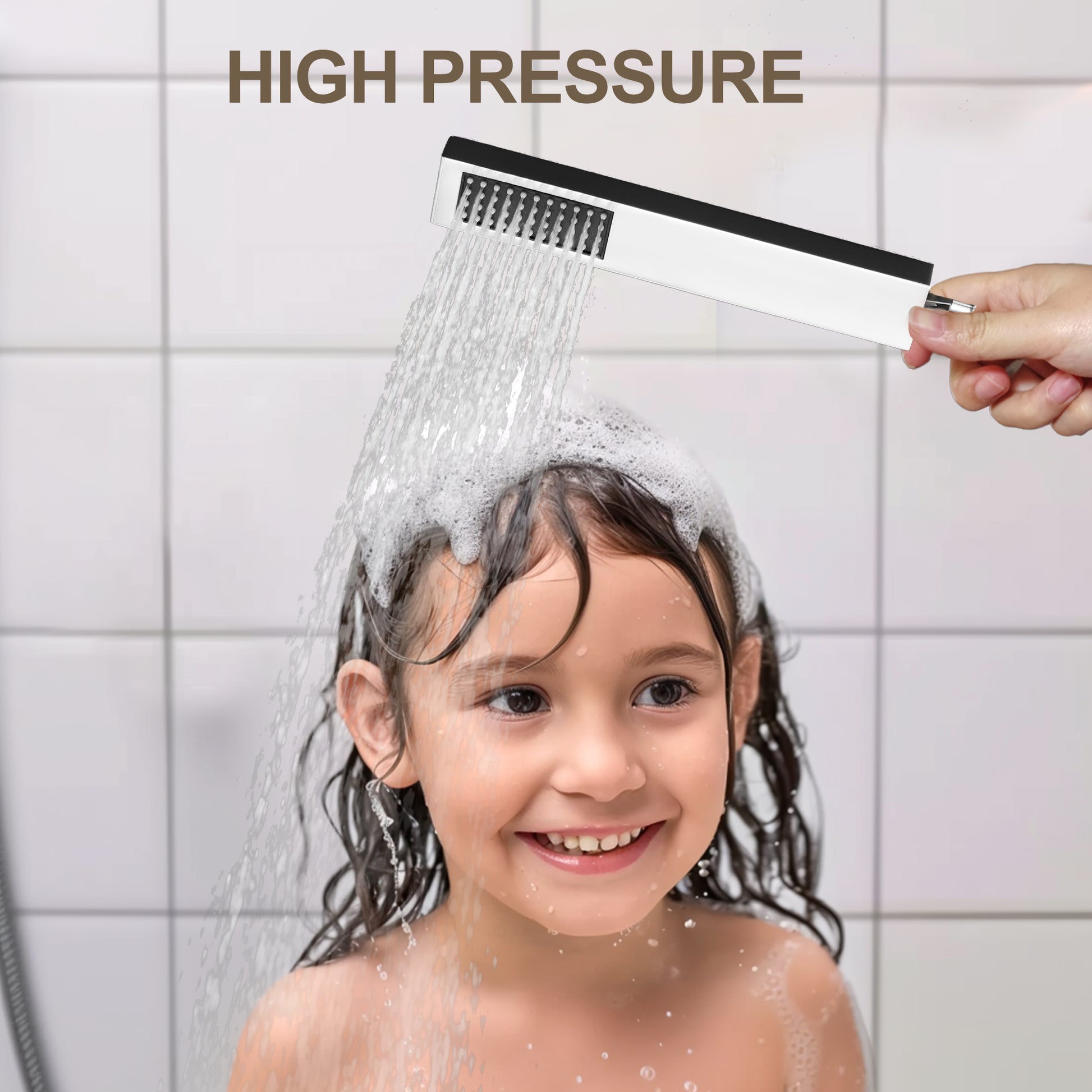 12" Thermostatic LED Shower System Wall-Mount Rain Showerhead with 6 Body Jets