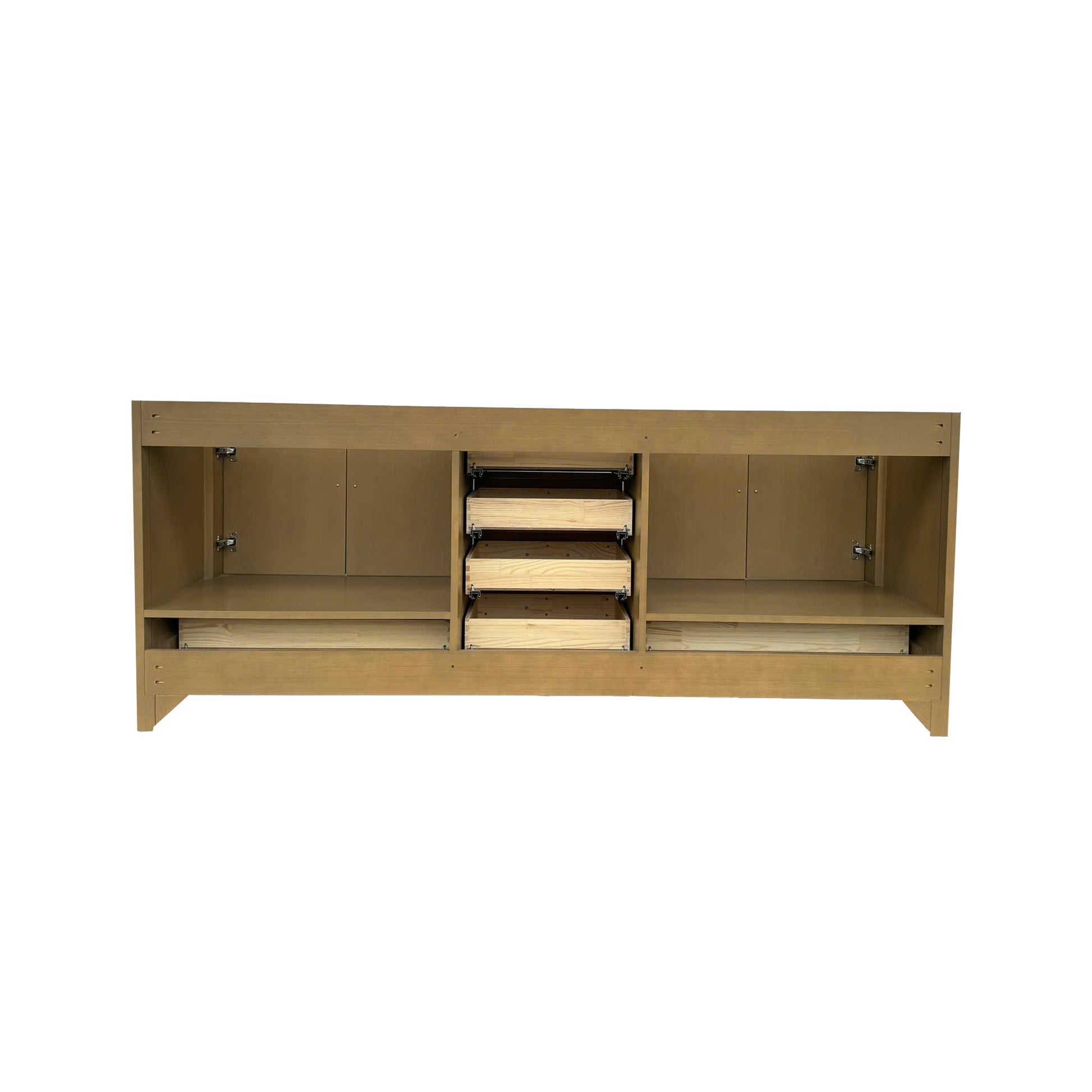 42"/55"/60"/72"/84" Warm Oak Freestanding Bathroom Vanity with Solid Wood Construction