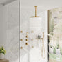12" Shower System With Shelf, Handheld Shower With Spray Gun Feature