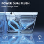 White Elongated Smart Bidet Toilet with UV Sterilization and Remote Control