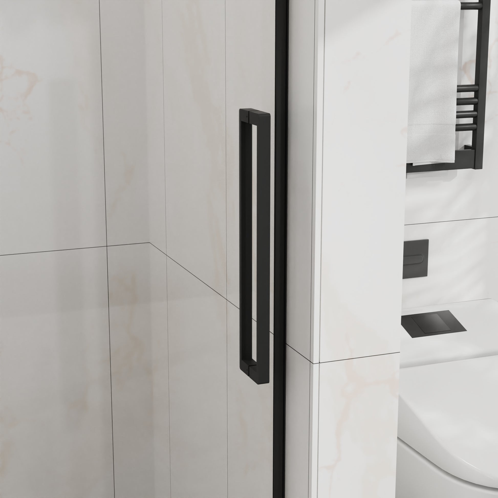 60"x 58" Bathtub Door, Frameless Tub Sliding Shower Door