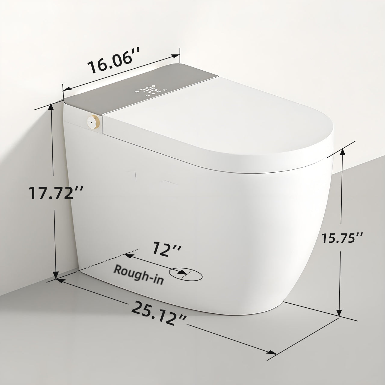 Luxury Smart Bidet Toilet with Built-in Tank, Heated Seat & Voice Control