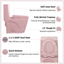 Dual-Flush 1.1/1.6 GPF Elongated One-Piece Toilet with Soft-Close Seat