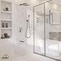 CASAINC Wall Mounted Shower System with Handheld Shower and Bathtub Faucet in Brushed Nickel