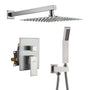 CASAINC 2-Function Shower System with Handheld Shower in Brushed Nickel/Matte Black
