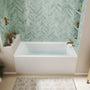 60" Luxury Drop-In Acrylic Soaking Bathtub with Square Interior