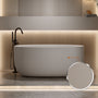 51" Freestanding Stone Resin Soaking Tub with Smooth Hand-Polished Surface, Pine Crest, Shadow Whisper