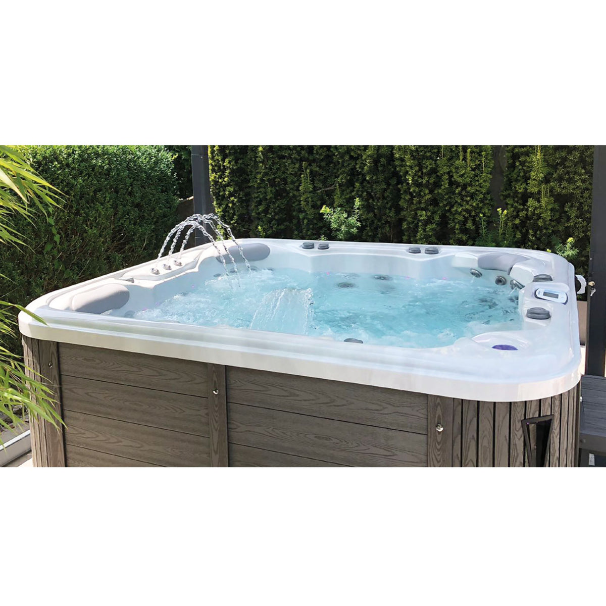 85" × 85" 6-Person Outdoor Hot Tub Spa with 51 Jets & Dual 3HP Pumps