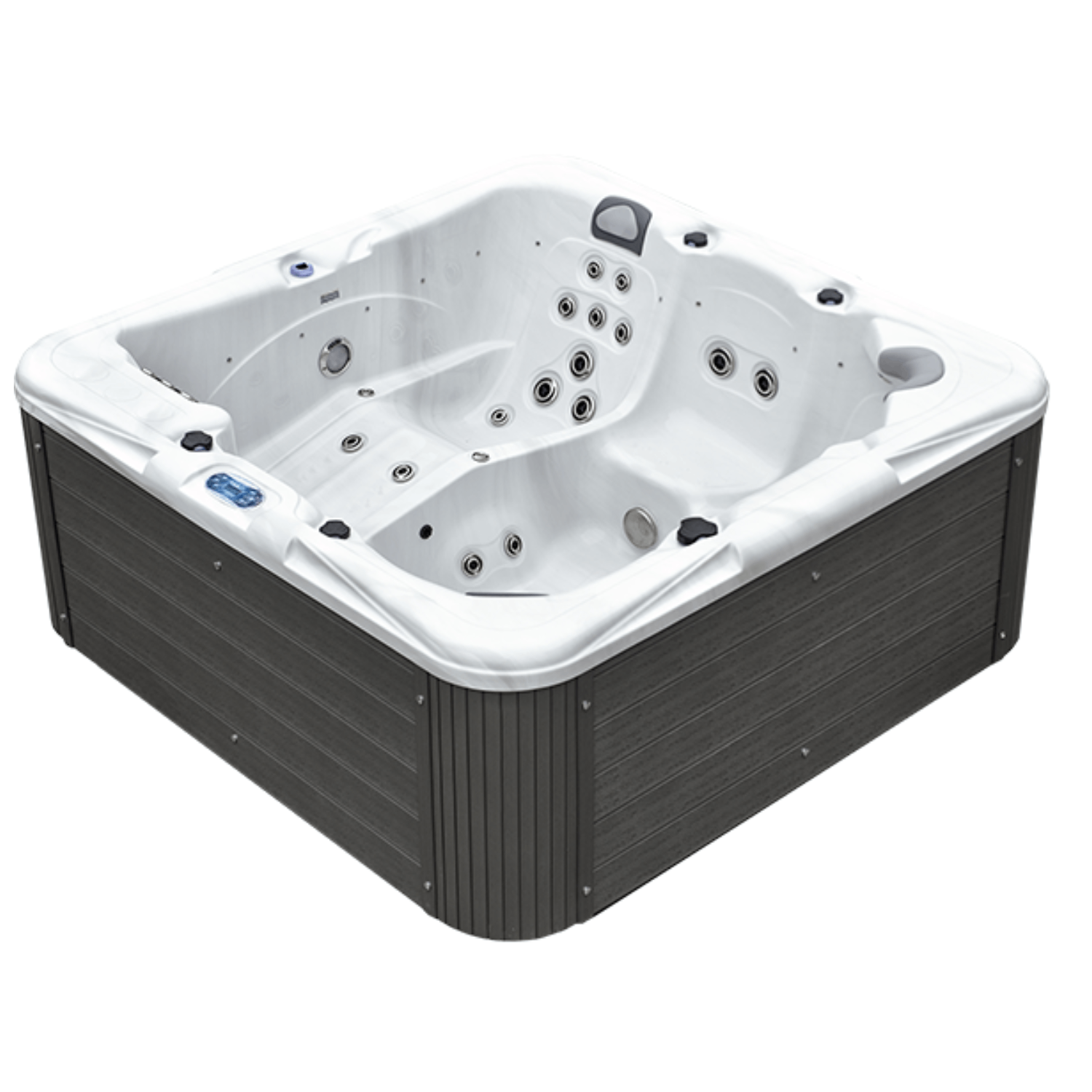 85" × 85" 6-Person Outdoor Hot Tub Spa with 51 Jets & Dual 3HP Pumps