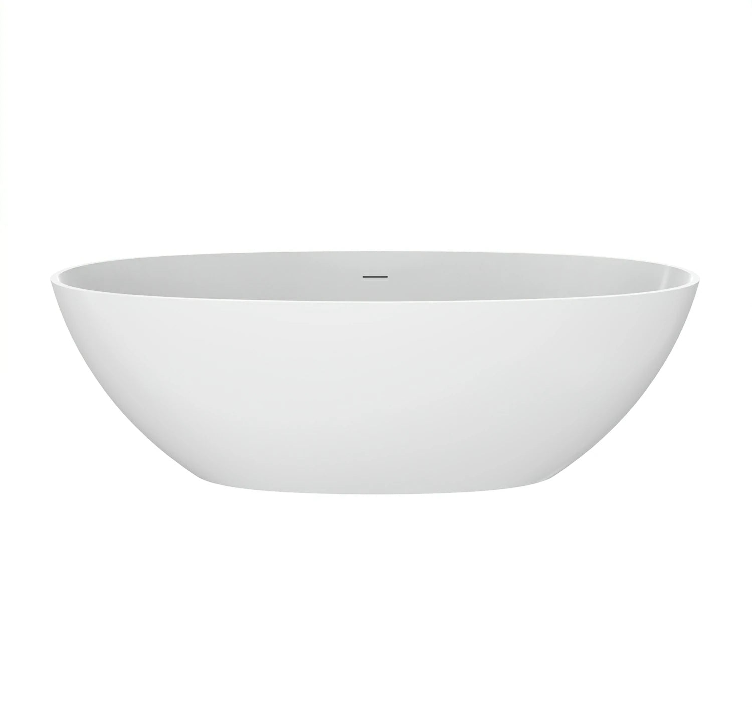 70.87" Solid Surface Freestanding Soaking Bathtub for Bathroom