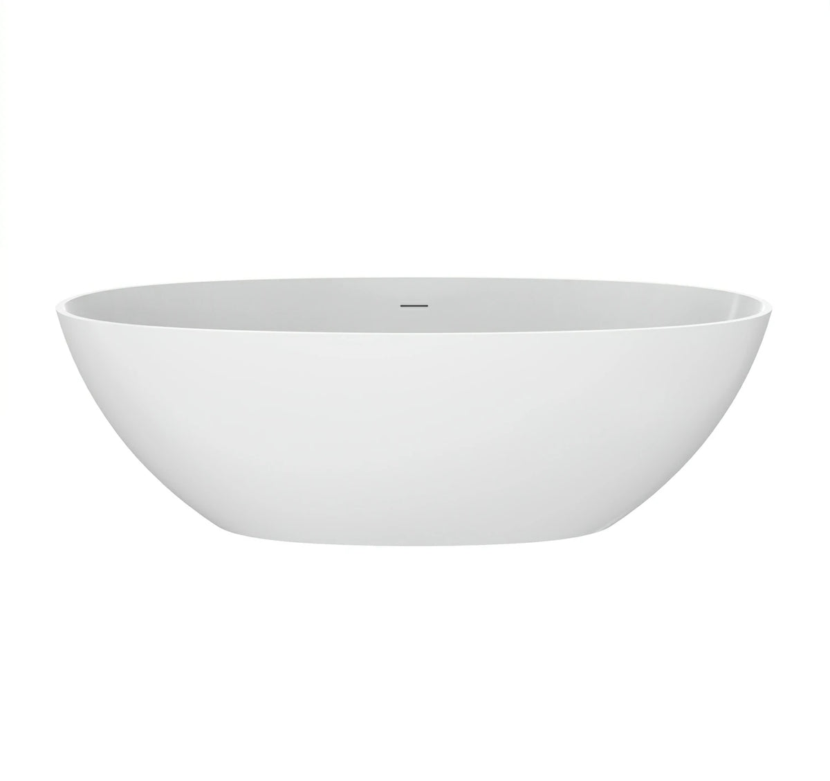 70.87" Solid Surface Freestanding Soaking Bathtub for Bathroom