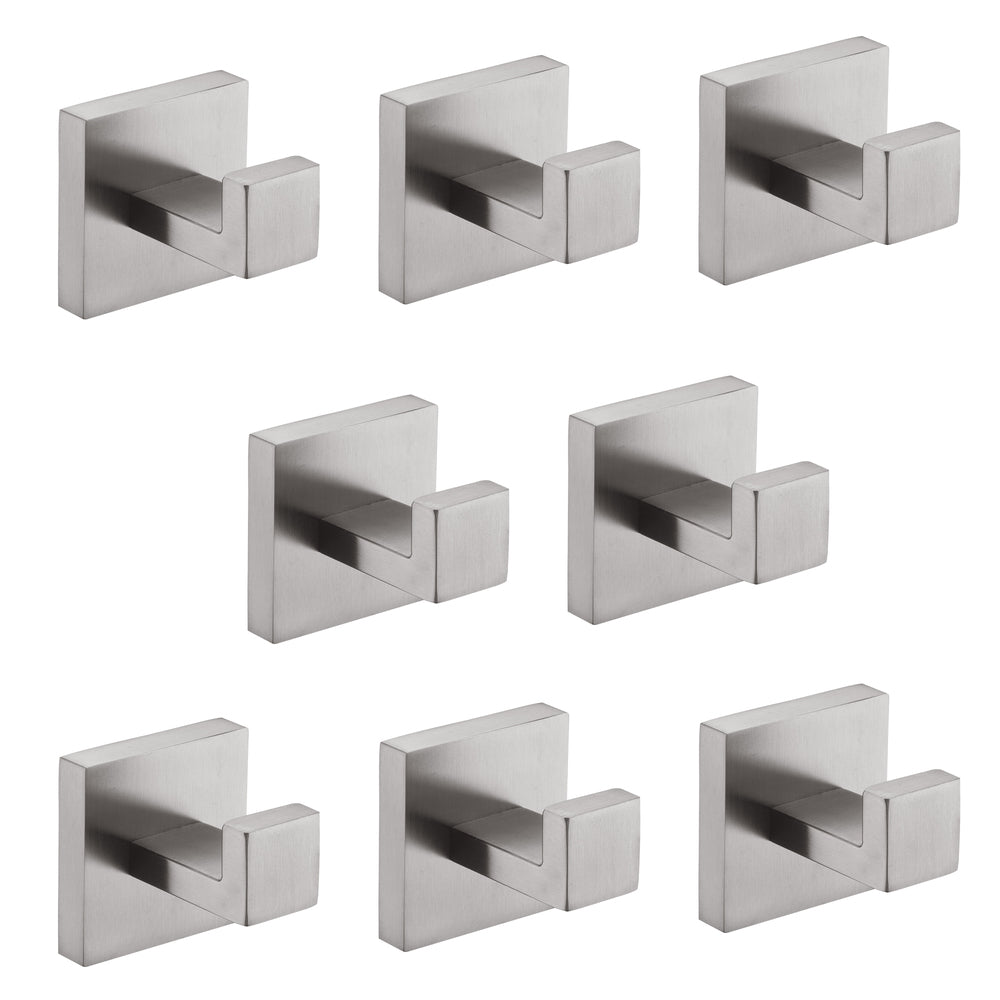 Wall-Mounted Stainless Steel Towel & Coat Hooks for Bathroom Bedroom & Kitchen