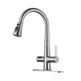 CASAINC Single-Handle Pull-Out Sprayer Kitchen Faucet with Digital Display single hole deck plate single handle type