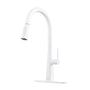 CASAINC Single-Handle Pull-Out Kitchen Faucet in Brushed Nickel/Matte Black/Matte White/Brushed Gold