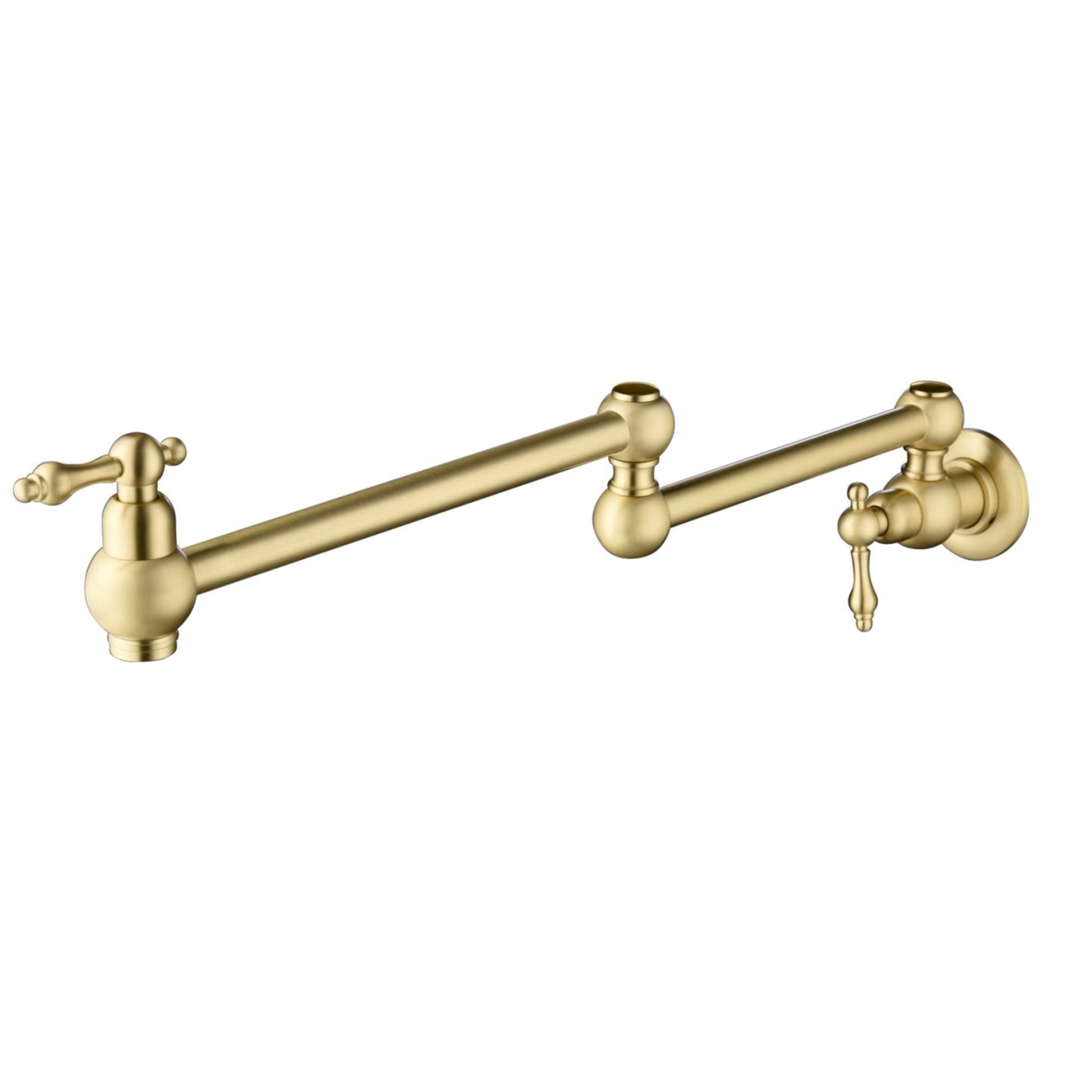 Retro Wall-Mount Pot Filler Kitchen Faucet with 360° Rotation & High-Flow Aerator