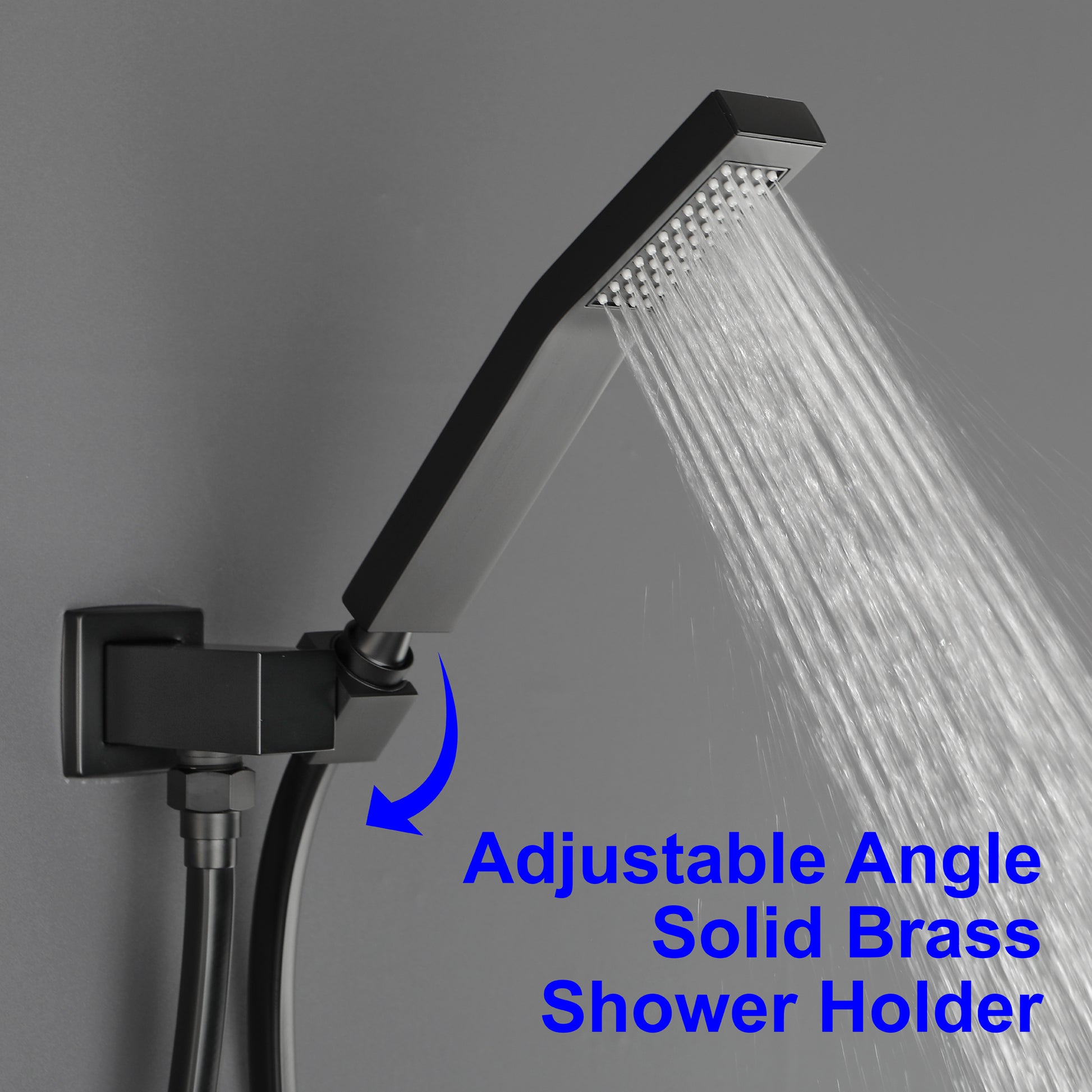 12" Ceiling Mount Dual Shower Heads with Valve Included in Matte Black