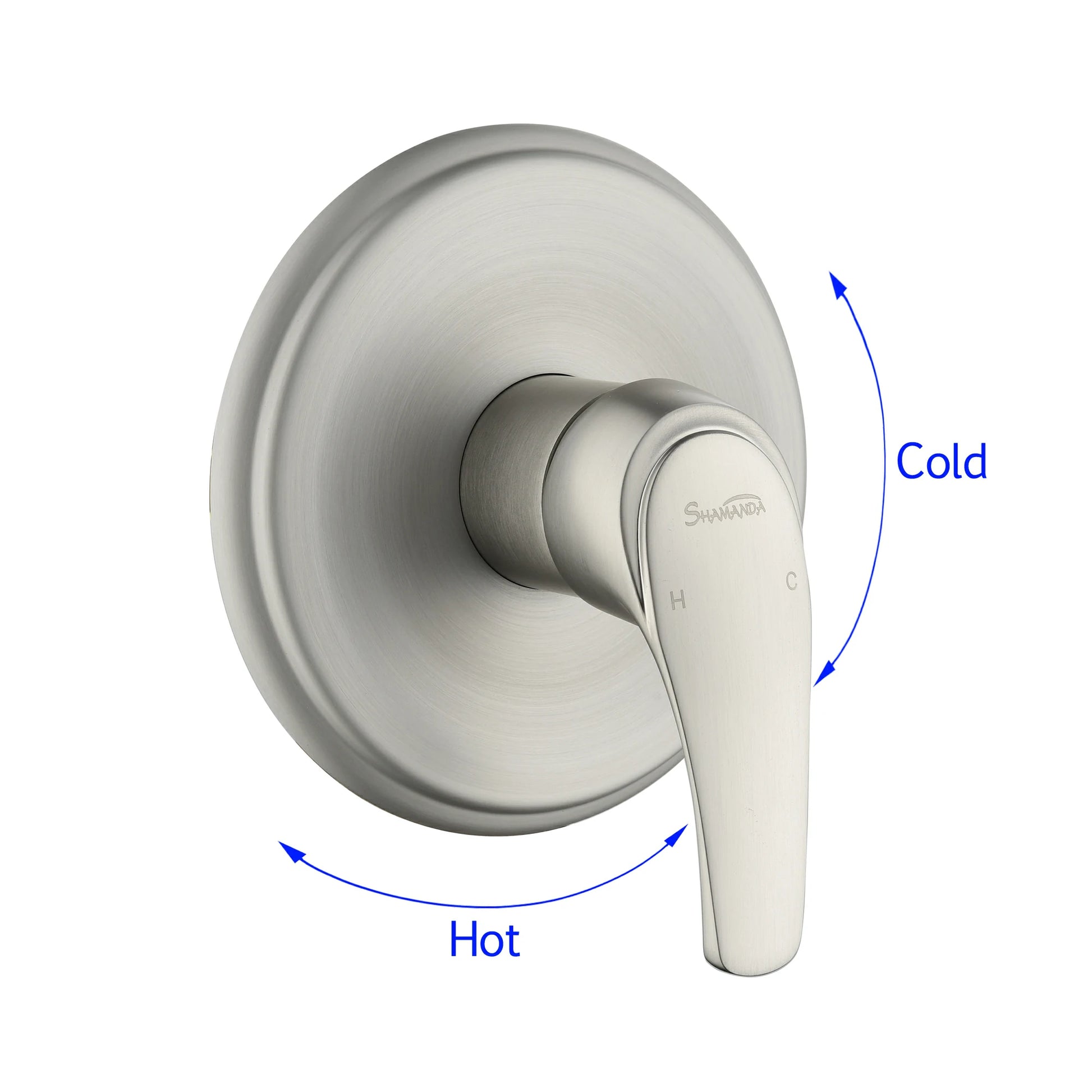 Wall Mount Rain Fixed Shower Head with Single Lever Handle
