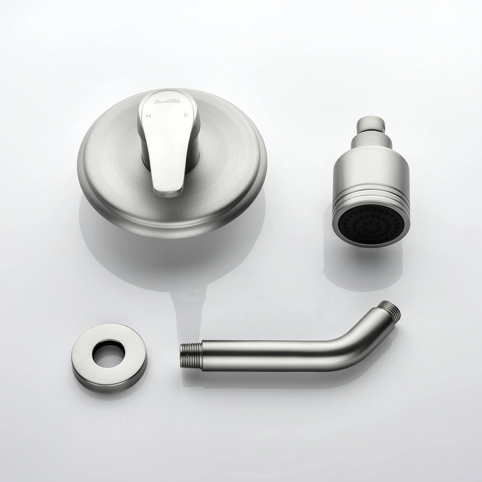 Wall Mount Rain Fixed Shower Head with Single Lever Handle