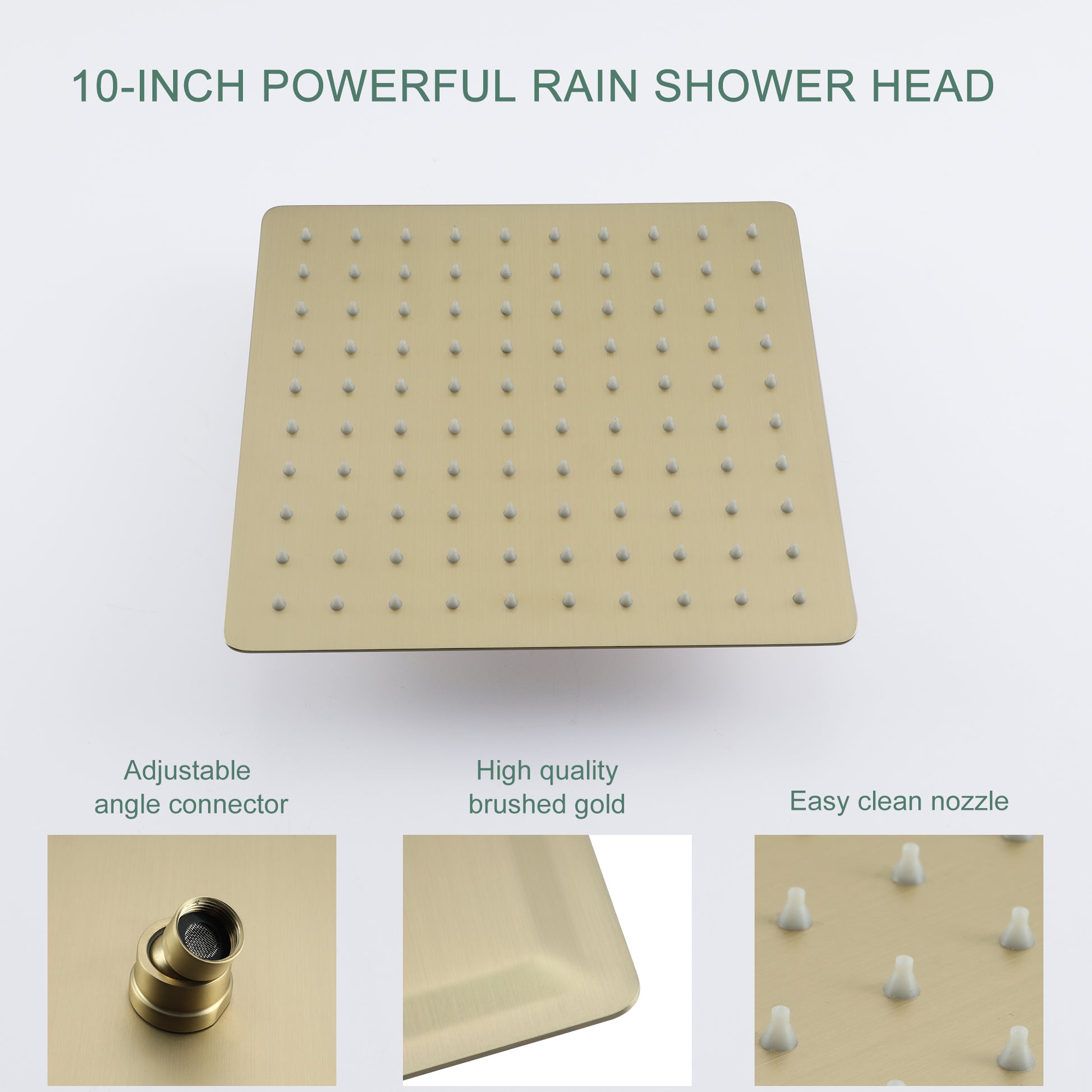 10-inch/12inch 3-Function Shower System With Bathtub Spout