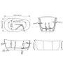 55"/63"/67"/71" Oval Freestanding Matte White Solid Surface Soaking Bathtub