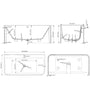 55"/59"/63"/67"/71" Rectangular Matte White Solid Surface Freestanding Soaking Tub