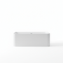 55"/59"/63"/67"/71" Rectangular Matte White Solid Surface Freestanding Soaking Tub