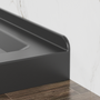 36" x 36" Black Acrylic Shower Base with Center Drain, Anti-Slip Double Threshold Design
