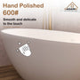 CASAINC 61 in. Solid Surface Free-Standing Bathtub with Centre Drain in Matte White