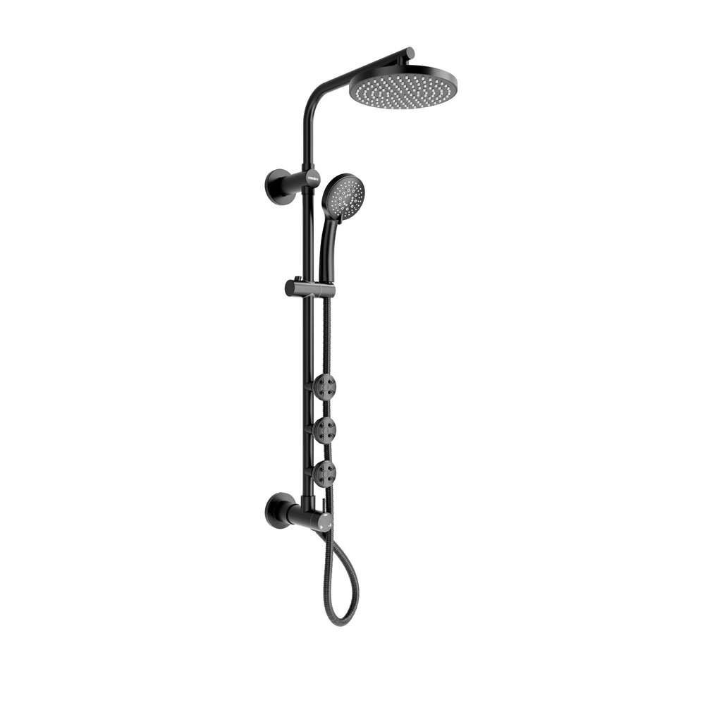 8 Inch 3 Function Shower System with Handheld Shower & Back Spray Jets