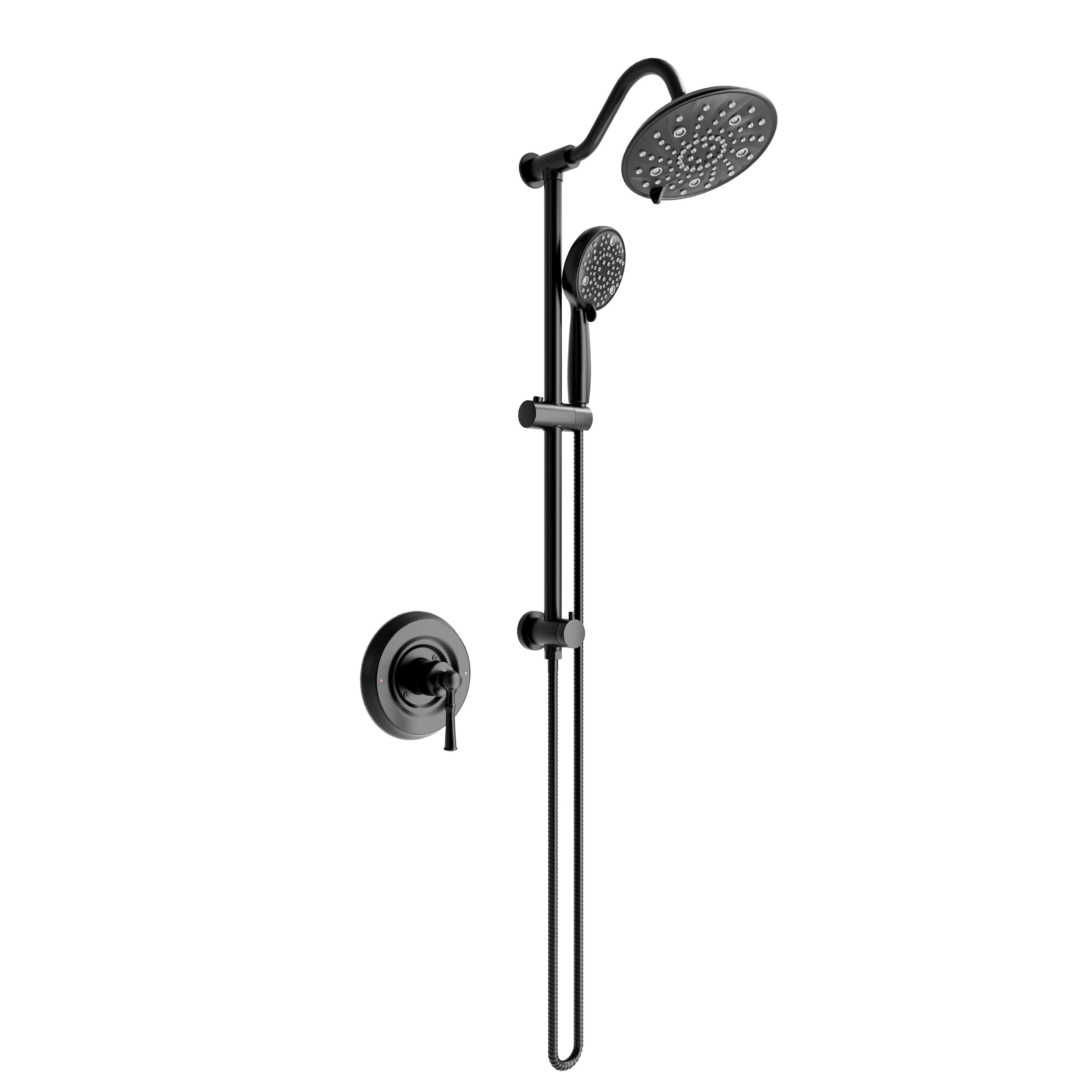 8 Inch Modern 7 Function Shower Head with Metal Ball Head