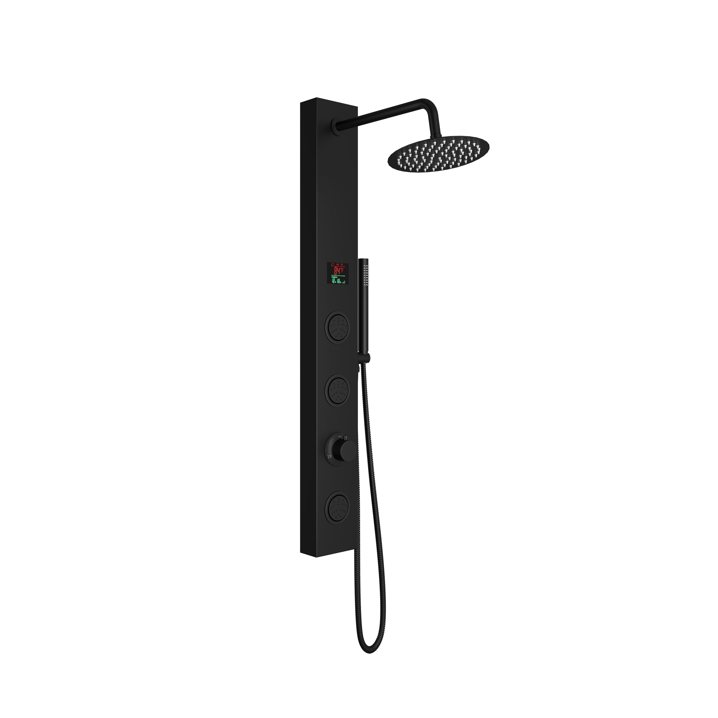 8" Shower System with Rainfall, Body Jets & Digital Temperature Display