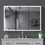 16"-96" Aluminum LED Medicine Cabinet with Anti-Fog Mirror, 3 Color Temperatures & Dimmable Lighting