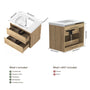 30" Wall-mount Single Sink Bathroom Vanity with Marble Top