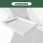 48"/60"x36"/32" Matte White Solid Composite Stone Shower Base with Anti-Slip Textured