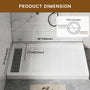 48"/60" x 30"/32"/36" White SMC Rectangular Shower Base with Non-Slip Texture, Left/Right Drain