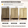 54" Light Oak Freestanding Bathroom Vanity with Double Sink & Marble Top