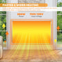 550W Graphene Wall-Mounted Electric Panel Heater with Wood Base and Stainless Steel Finish