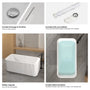 59" Gloss White Acrylic Freestanding Bathtub with Chrome Pop-Up Drain